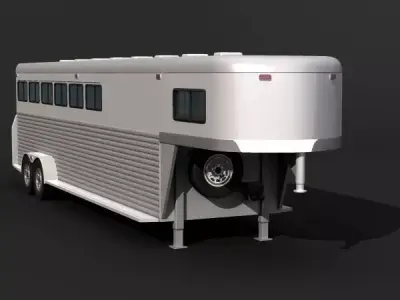 Gooseneck Horse Trailer 3D model