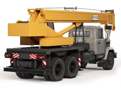 KRAZ 65053 KTA-28 Low-poly 3D model