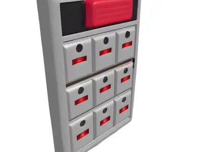 SciFi Intercom Buzzer Panel 3D model