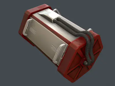 Sci Fi Container Low-poly 3D model purchase