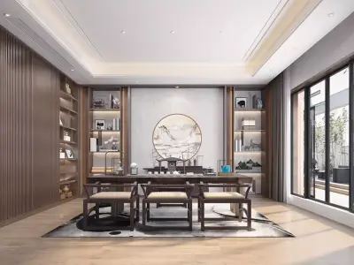 office room 3D model 4