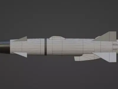Low Poly RBS-15 Mk3 Anti-Ship Missile Game Ready Free low-poly 3D model