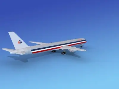 Boeing 757-300 American 3D model