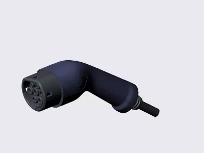 Type2  vehicle connector up to 480V and 16A 3 or 1 phase 3D model