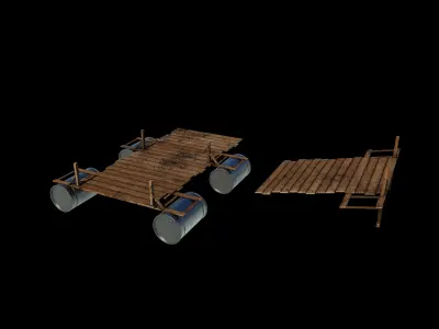 Old Raft  3D model