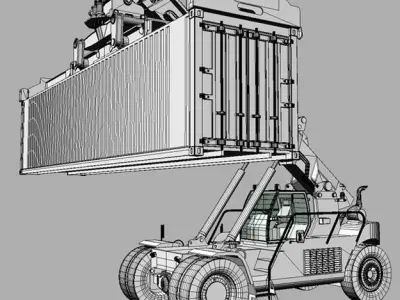Super stacker TEREX TFC 45 3D model