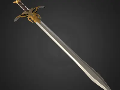 Fantasy Medieval Sword 3D model