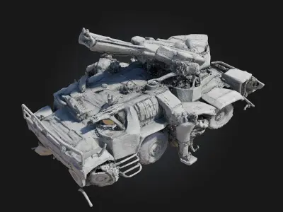 Heavy Metal Beast  A Brutal Fusion of Steel and Fury 3D model