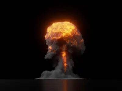 High Resolution Nuclear Explosion 3D model