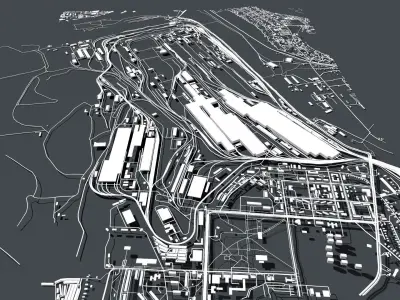 Azovstal plant Mariupol Ukraine 3D model