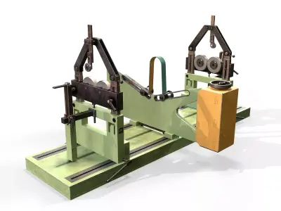 Compressor Impeller Balancing Stand Low-poly 3D model