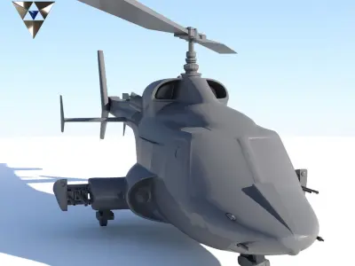 Airwolf Bell 222 Replica 3D print model