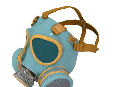 Vintage Gas Mask 3D Model Low-poly 3D model