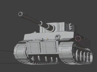 World War 2 Tiger 1 German Tank Free 3D model