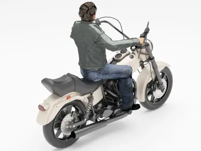 Chopper Biker 2 - 4K 3D model