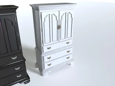 Classic Cabinet pack 4 Low-poly 3D model