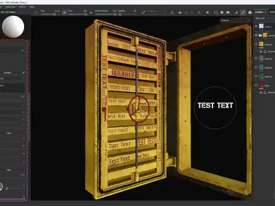 Stencil Fonts Tool for Substance Painter Texture