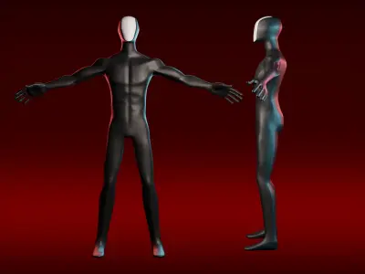 Alien guard skinny 3D model