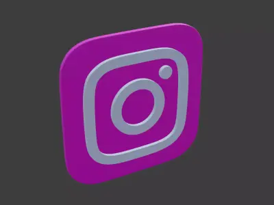 instagram logo 3D model