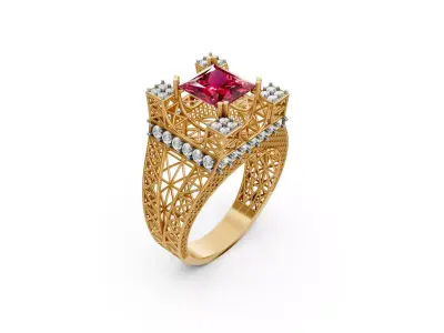 Fusion Eiffel Tower Ring 3D print model