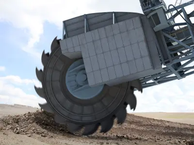  Bagger 293 Bucket Wheel Excavator Rigged 
