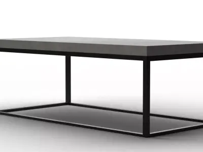 Sloan Concrete Metal Coffee Table Low-poly 3D model