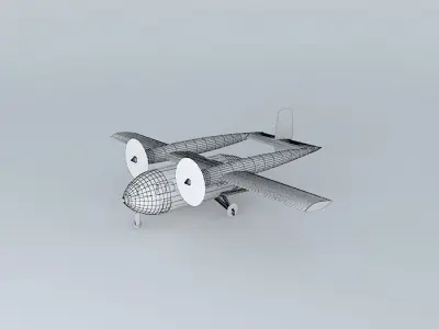 aeroplane propeller plane Free 3D model