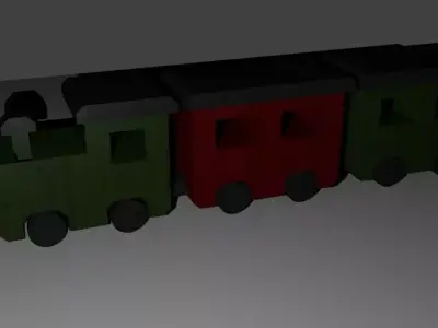 toy train Low-poly 3D model purchase