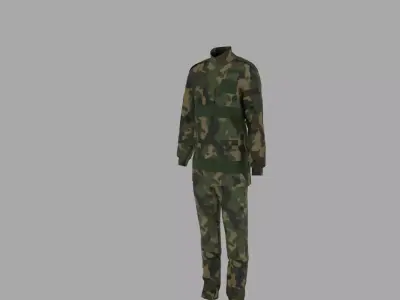 Military Uniform Low-poly 3D model buy