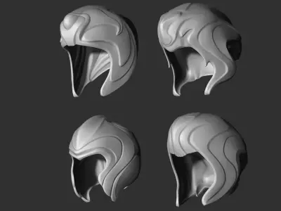 Fantasy Medieval Helmets 3D model