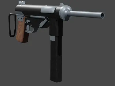 submachine gun 3D model purchase