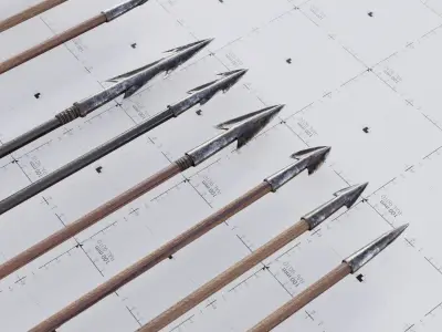 Arrows And Bolts - 36 Types - 3D AssetKit 3D model