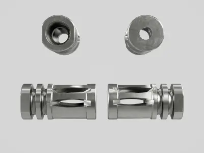 A2 Muzzle Brake  Low-poly 3D model purchase