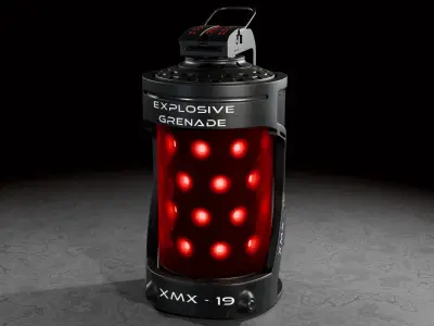 Futuristic hand grenade 3D model