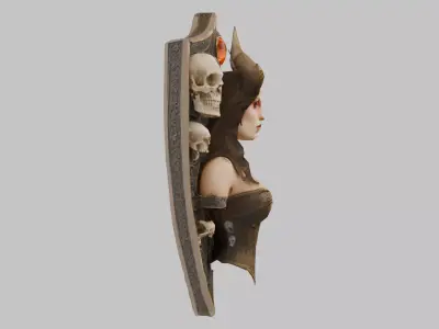 Enchanted Shield Maid 3D ModelEnchanted Shield Maid 3D Model Low-poly 3D model