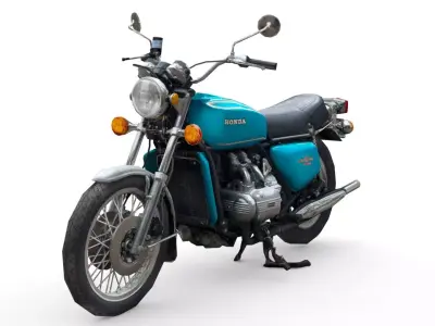1975 Honda Gold Wing GL1000 Low-poly 3D model
