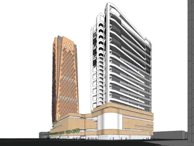 Sketchup Commercial Complex 179 3D model