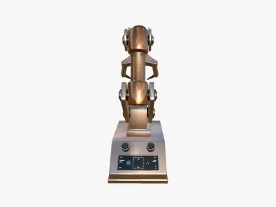Robotic Hand A10 Copper - Machinery Industrial Design Low-poly 3D model