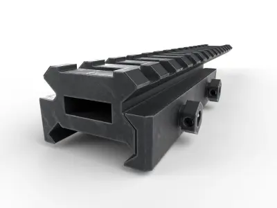 Gun Part4 Rail Mount 01 Low-poly 3D model