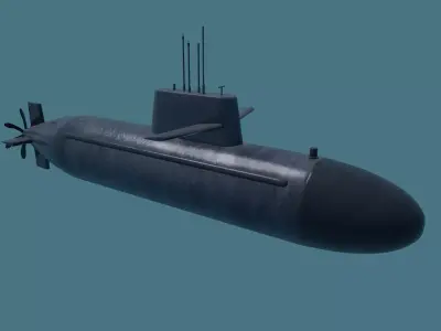 Submarine Low-poly 3D model