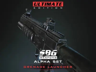 SBG Assault Rifle - Ultimate Edition Low-poly 3D model