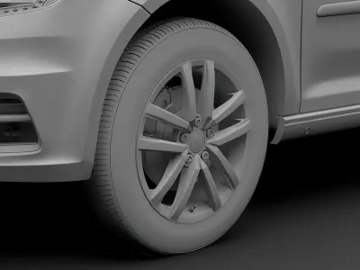 Volkswagen Caddy 2018 wheel 3D model