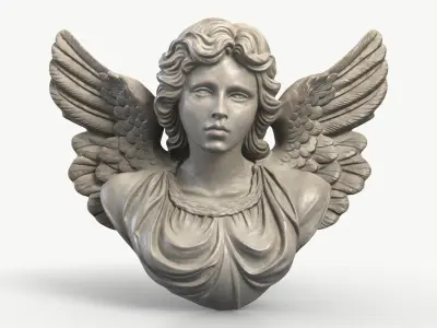 Winged Angel Bust 1 3D model