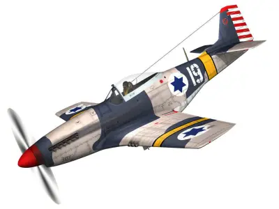 North American P-51D Mustang - Israel Defence Force  3D model