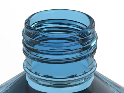 blue water bottle 3D model