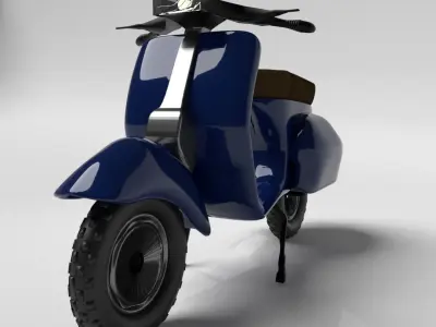  Vespa Scooter  Free 3D model
