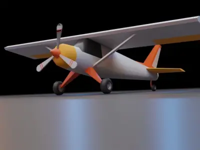 Low Poly Plane - Roblox Low-poly 3D model