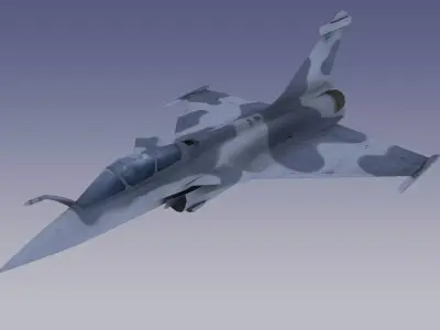 Dassault Rafale Jet Fighter Low-poly 3D model