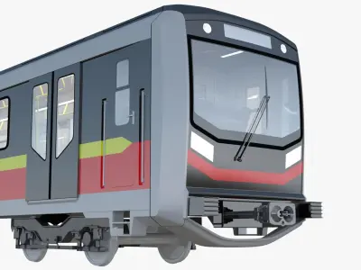 Warsaw metro locomotive 3D model