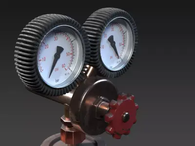 Gas Cylinder Low-poly 3D model order